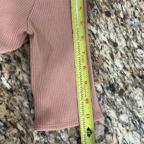 Reformation Ribbed High Neck Open Back Bodysuit Size L - Picture 6 of 8